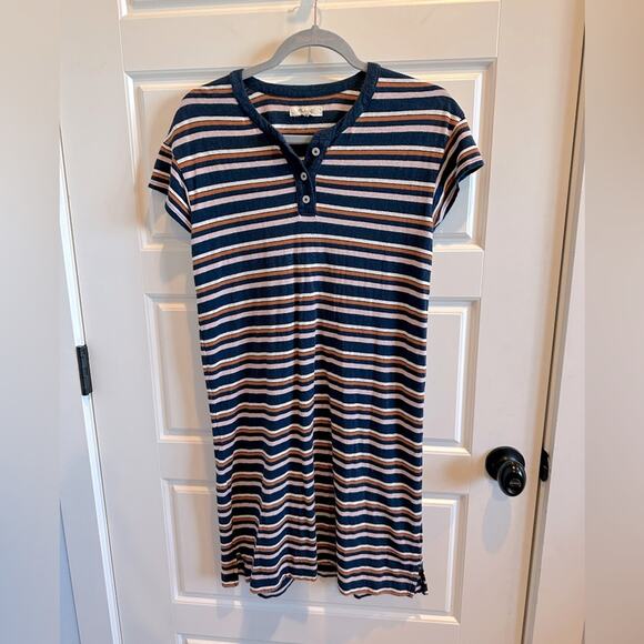 Madewell Dresses & Skirts - Madewell Striped Henley T-Shirt Dress